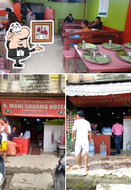 The interior of Mani Sharma Hotel