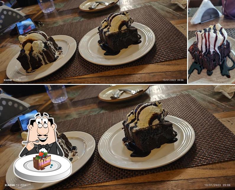 Chocolate cake at Old School Cafe