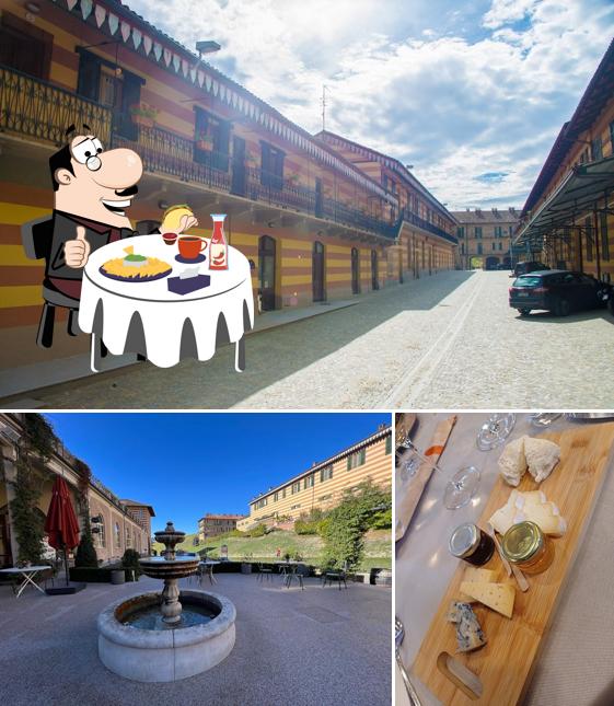 Piatto di formaggi al Villaggio Narrante in Fontanafredda & Casa E. di Mirafiore