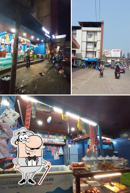 This is the picture displaying exterior and food at Milma hangout