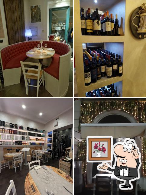 Gli interni di Osteria Poerio
