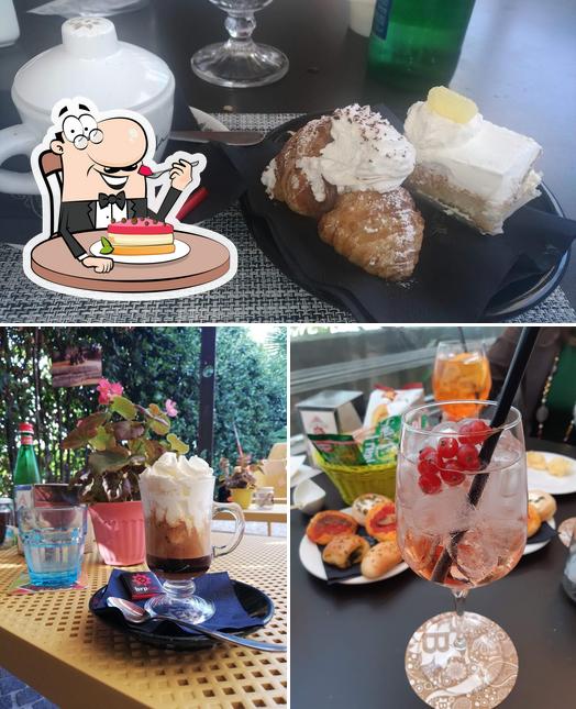 Brp cafè serve un'ampia selezione di dolci
