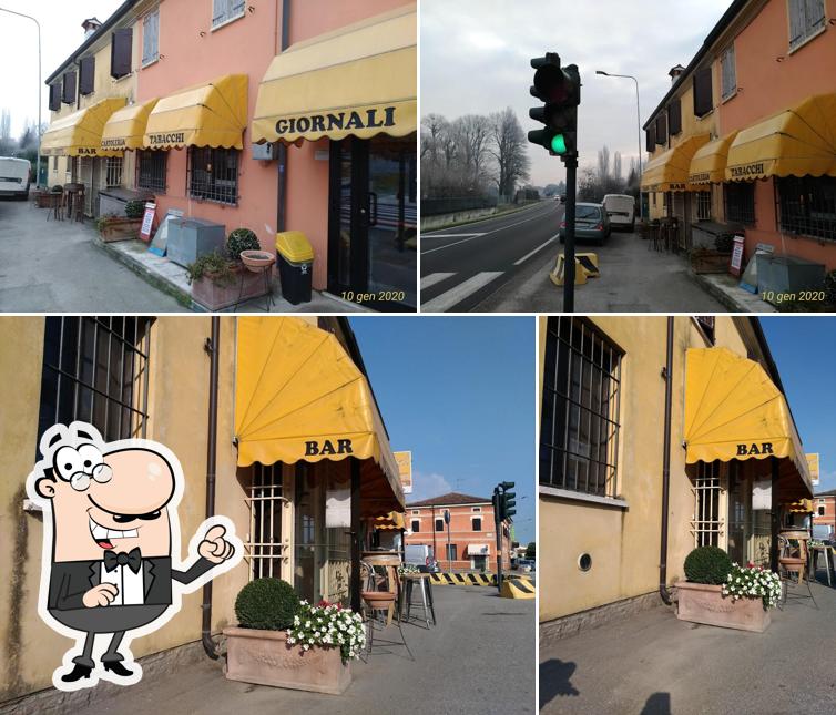 Questa è la immagine che mostra la esterno e interni di Bar Tabacchi Giornali Signo's Cafè