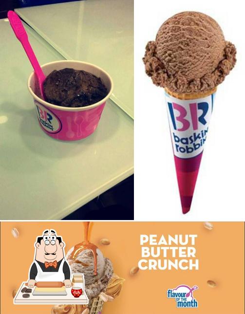 Baskin-Robbins provides a selection of desserts