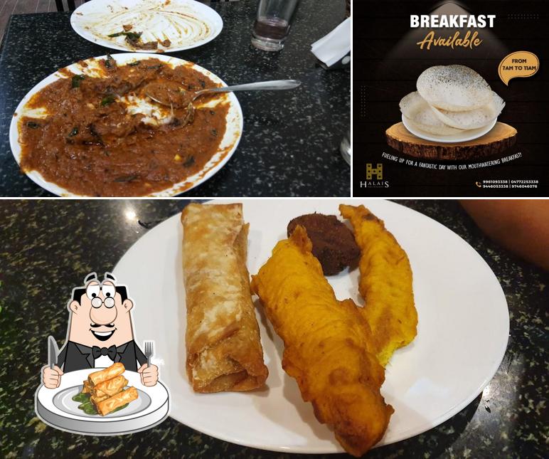 Spring rolls at Halais Restaurant