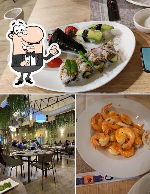 Tra le varie cose da Miyagi Ristorante Fusion si possono trovare la interni e cibo