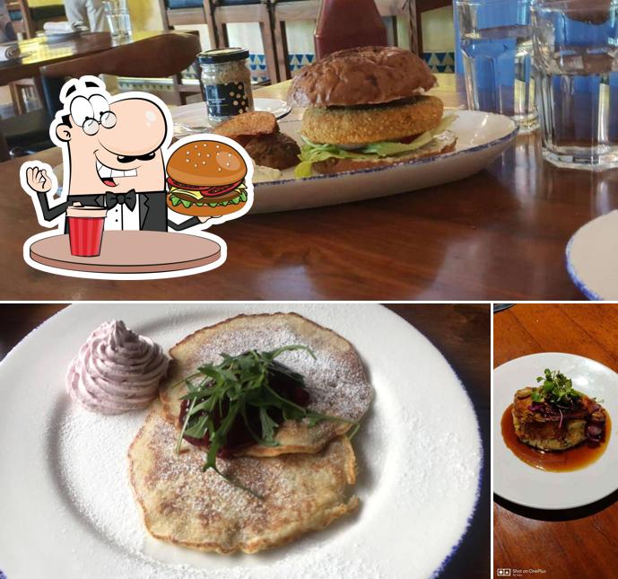 Order a burger at Indigo Delicatessen