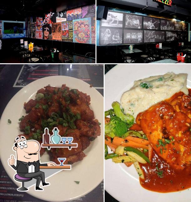 Among different things one can find interior and food at Cafe Tunes