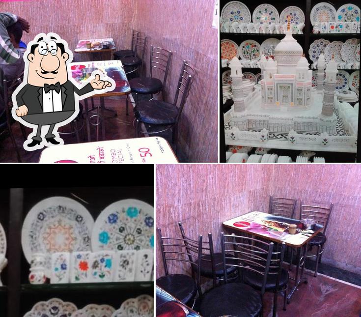 The interior of Galib Restaurant