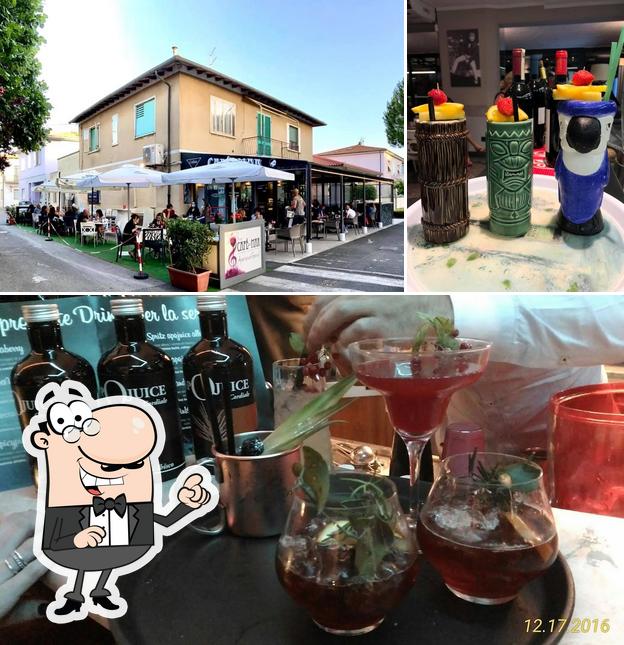 La esterno e birra del ristorante