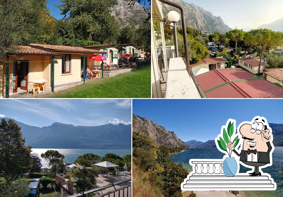 Goditi la vista dall'area esterna di Camping Park Garda