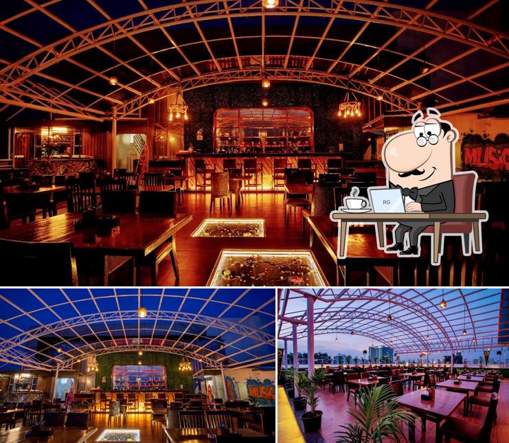 Check out how Ice N Fire Sky Lounge. Rooftop Restaurant and Club looks inside