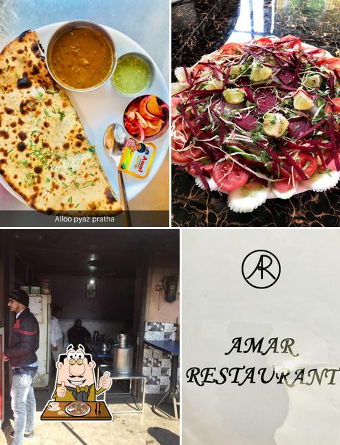 Pick pizza at Amar restaurant