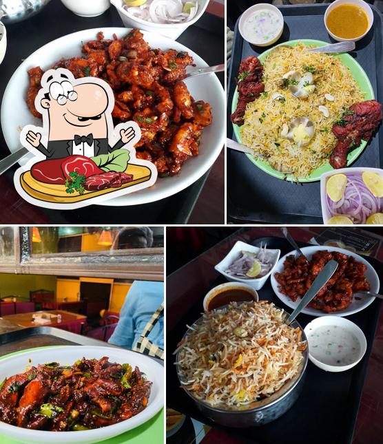 Order meat meals at Alpha Restaurant