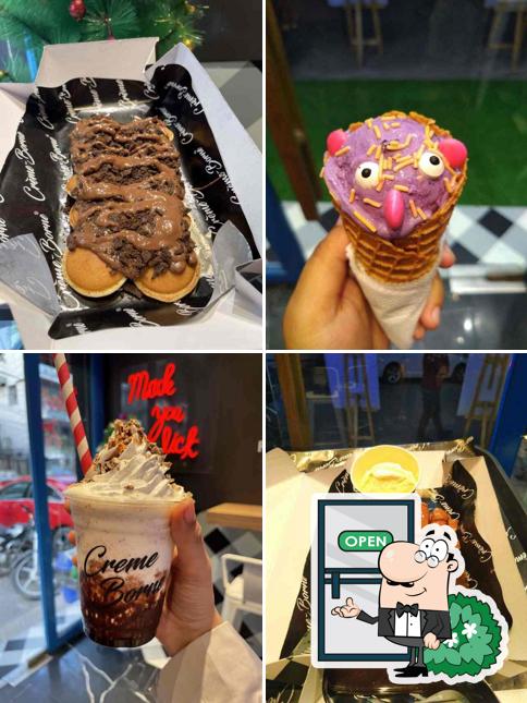 Cremeborne - Ice Creams and Desserts is distinguished by exterior and food