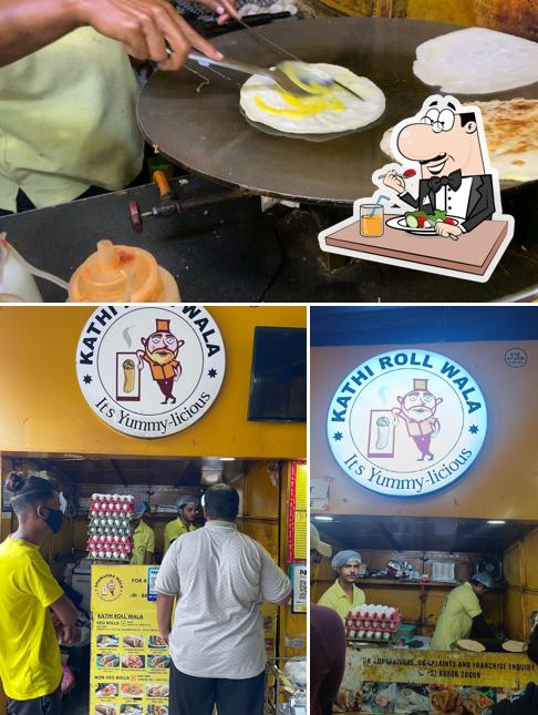 Food at Kathi roll wala