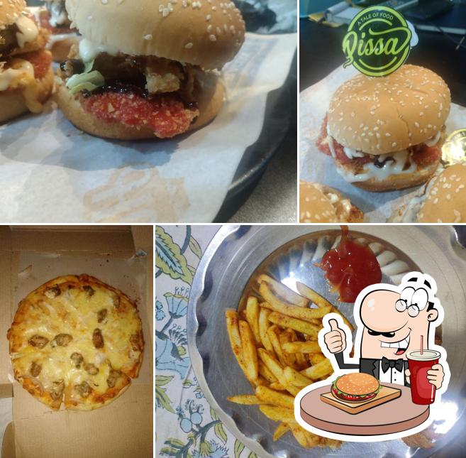 Get a burger at Qissa Cafe
