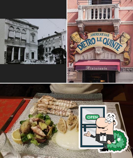 Guarda la foto che presenta la esterno e cibo di Dietro Le Quinte -boutique restaurant&american bar-