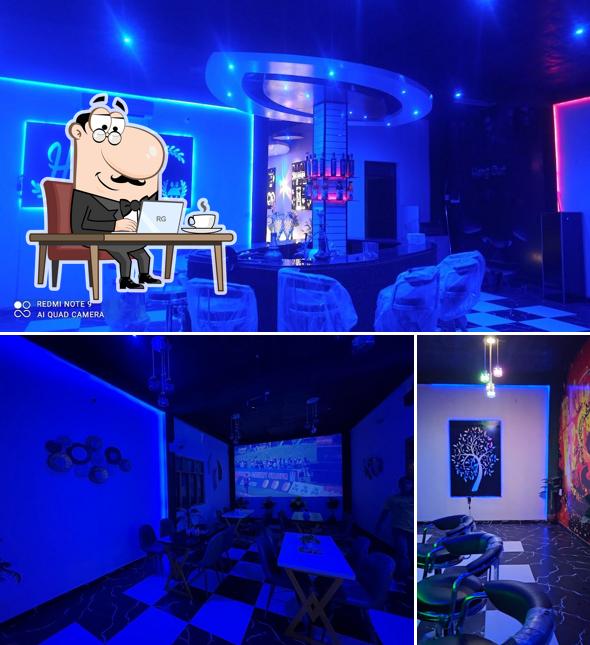 The interior of Hangout Restaurant