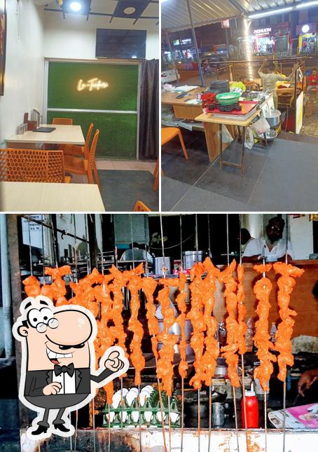 The picture of interior and food at LA-Tandoori