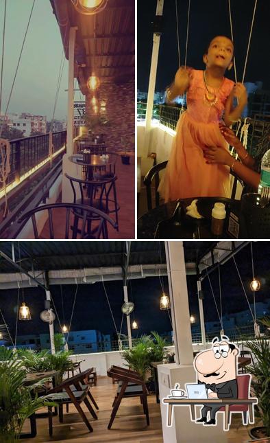 The interior of Parallel 37 Rooftop Cafe & Restro