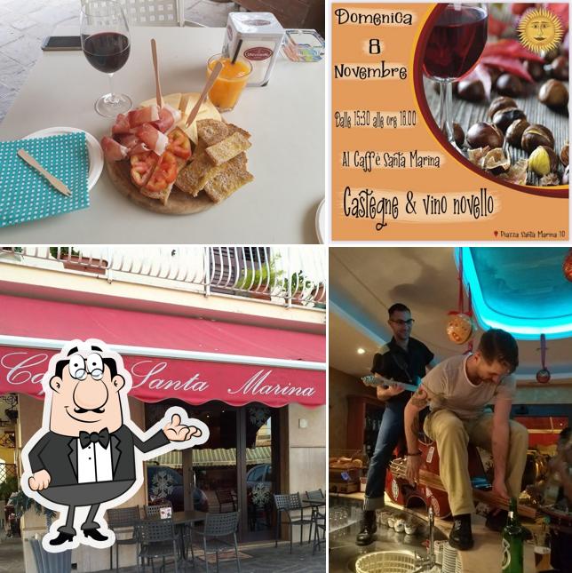 Guarda la immagine che mostra la interni e cibo di Caffè Santa Marina