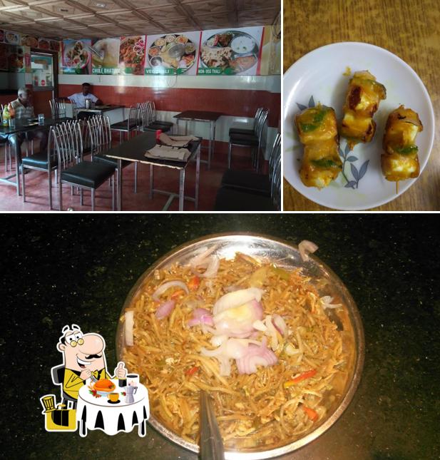 Among different things one can find food and interior at Abhinandan Hotel