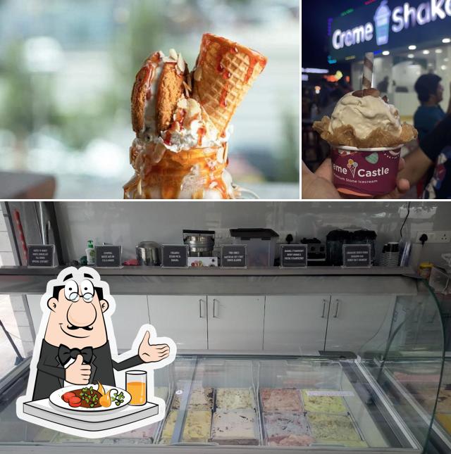 This is the image depicting food and interior at Creme Berry
