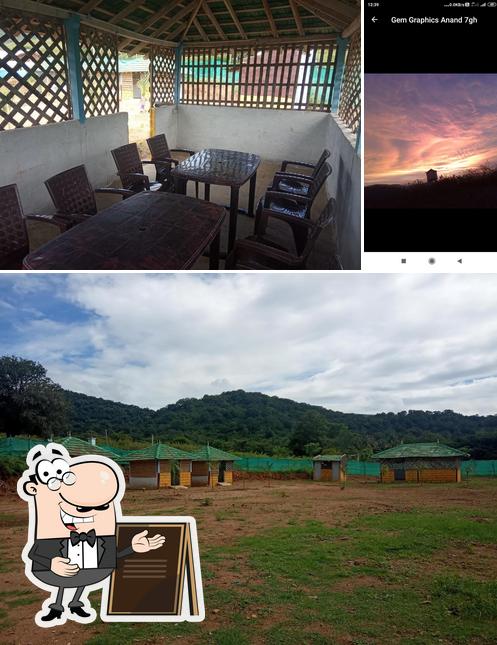 The picture of exterior and interior at GMaX Hill View Restaurant