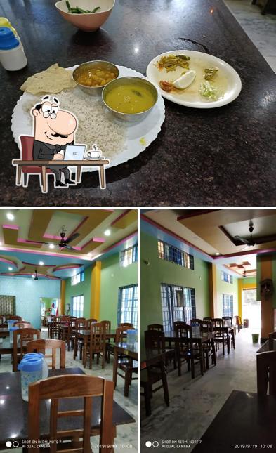 The photo of interior and food at New Bajwi Hotel & Restaurant