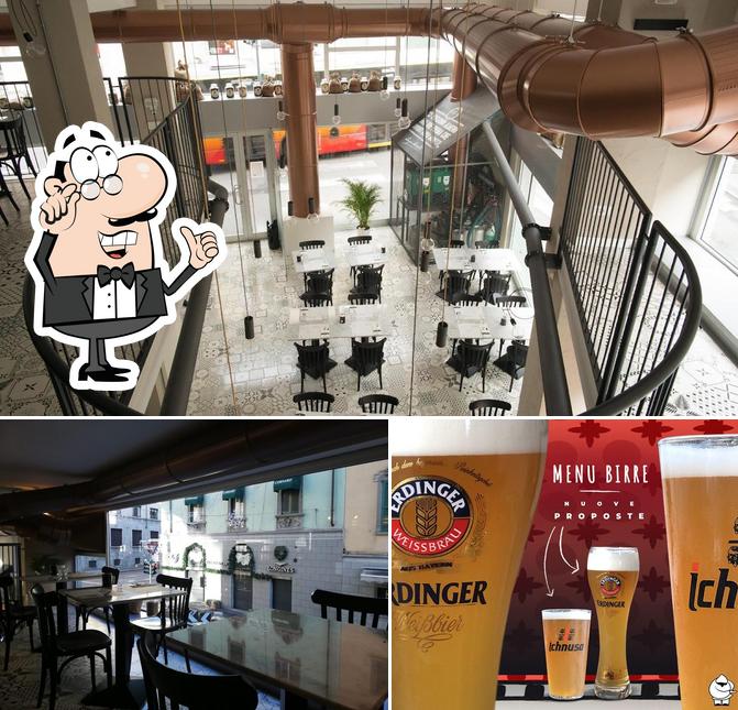 La immagine di interni e birra da Pizzantó