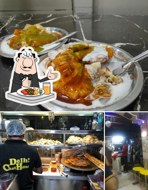 The picture of Delhi Chaat House’s food and interior