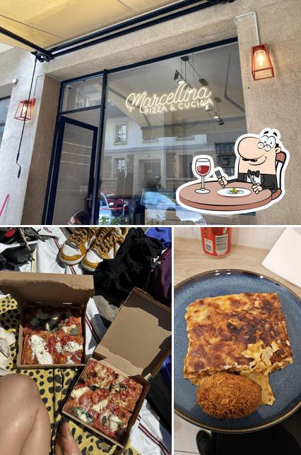 Questa è la foto che raffigura la cibo e esterno di Marcellina pizza & cucina