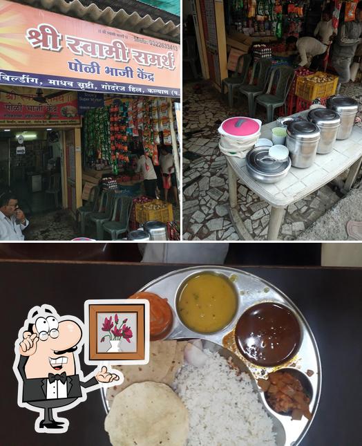 This is the image displaying interior and food at Shree Swami Samarth Poli Bhaji Kendra