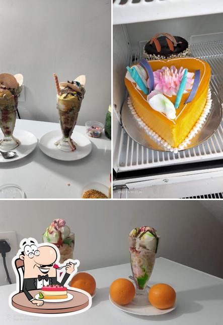 Break Time Bakery & Cool bar serves a number of desserts