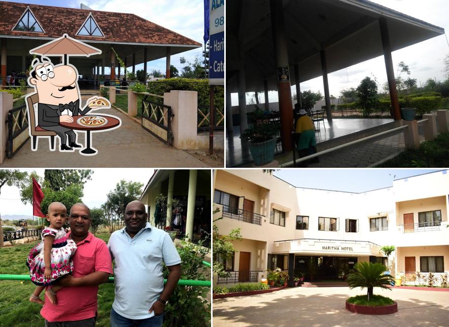 The outside area is an important feature of Mera Haritha Restaurant