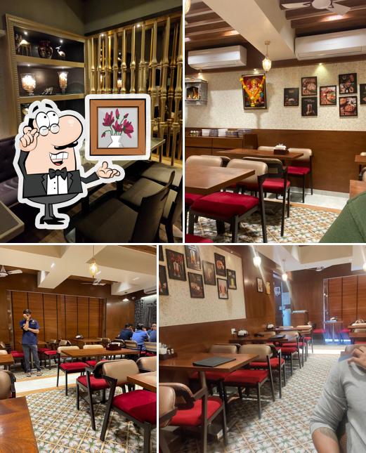 The interior of Shiv Sagar Veg Restaurant Kamla Mills
