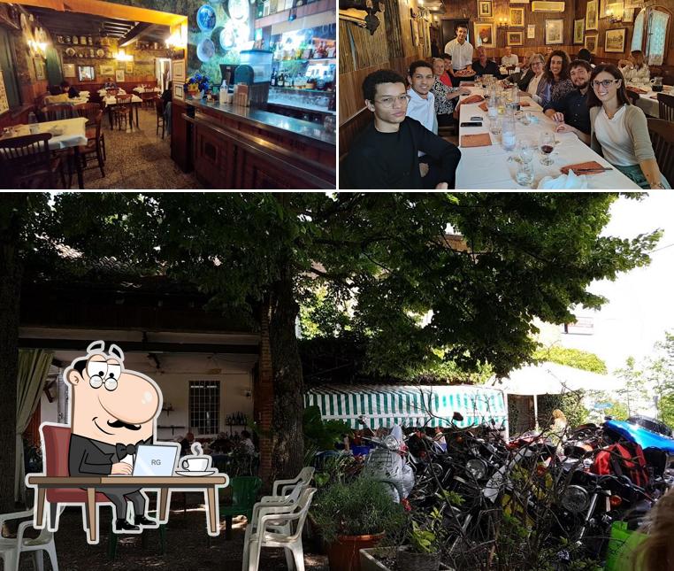 Gli interni di Trattoria La Famiglia