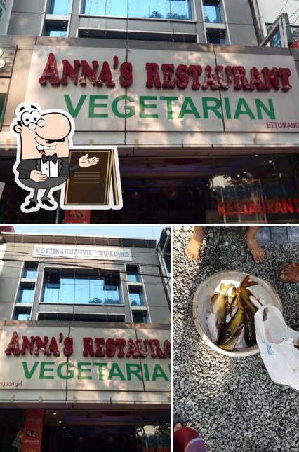 Among different things one can find exterior and fish at Anna's Restaurant