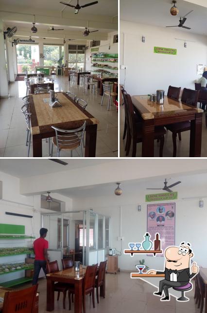 Take a seat at one of the tables at Ethnic Food Cafe