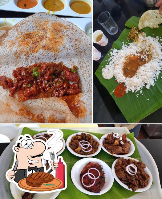 Order meat dishes at Can Cafe