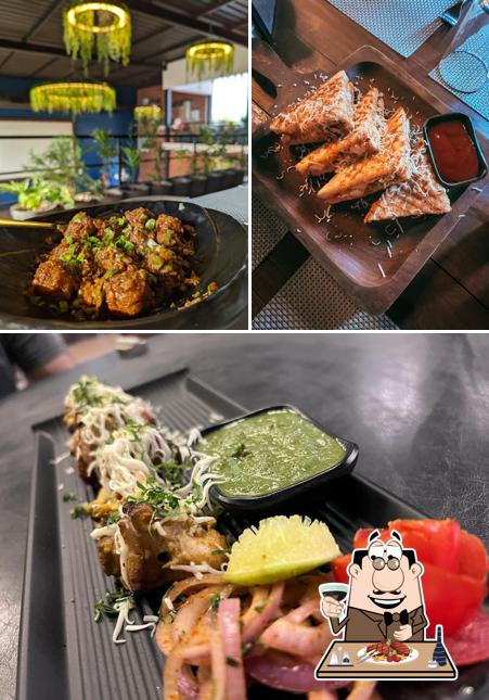Order meat meals at Hoppers: Restrocafe & Sports Arena