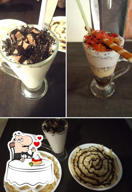 The teddy cafe serves a selection of sweet dishes