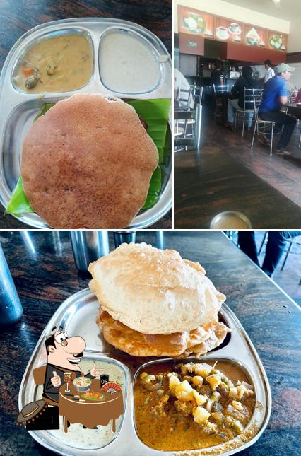 Check out the photo showing food and interior at Hotel Sri Annapoorneshwari Veg