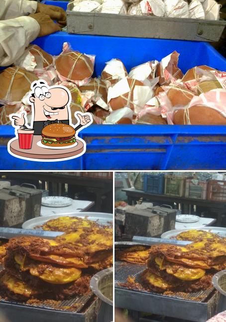 Get a burger at Noorani Sweets