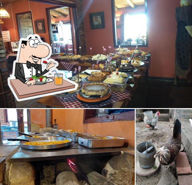 Esta é a foto ilustrando comida e bebida no Restaurante e Café Colonial Recanto das Flores