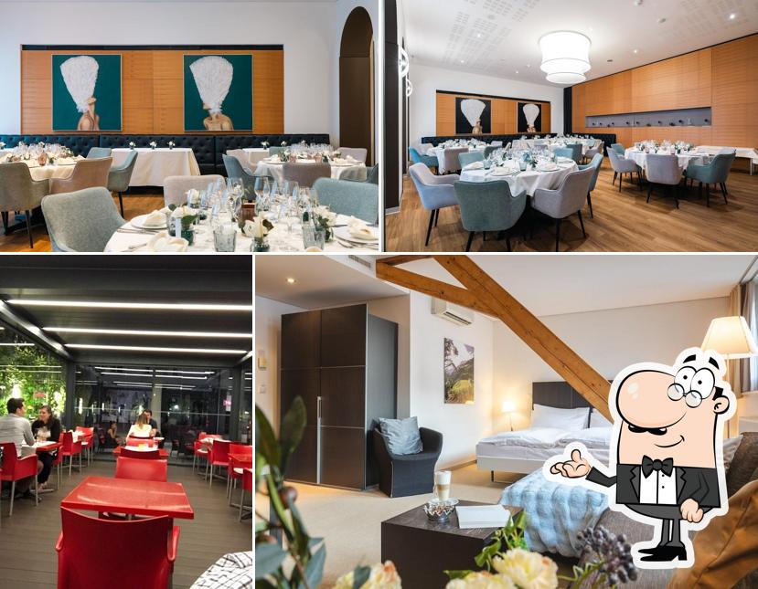 Siediti a un tavolo di Hôtel Au Terminus - Bistro des Copains