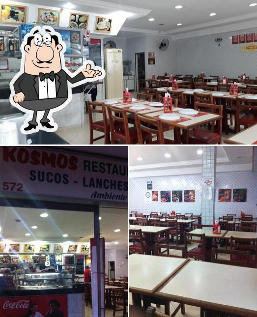 O interior do Kosmos Lanchonete