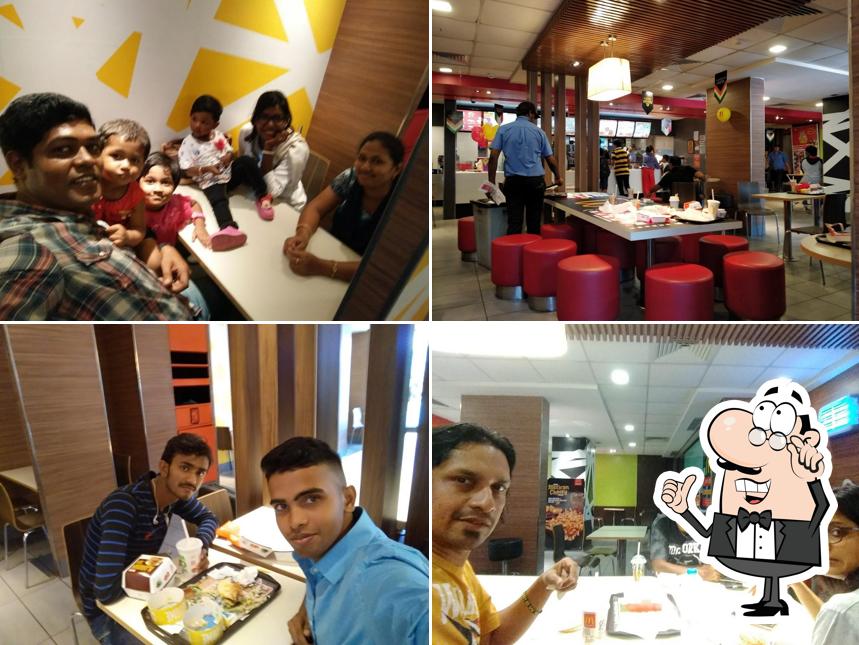 Take a seat at one of the tables at McDonald's