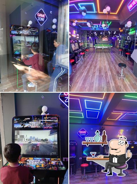 The interior of Neon Gaming Cafe